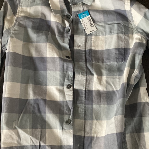 Boys new with tags feet buffalo plaid button down - Picture 4 of 4